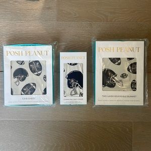 TOUCHDOWN patoo, changing pad, and crib sheet Posh Peanut SET
